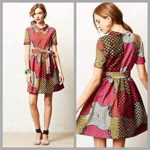Multicolor Patterned Women's Dress